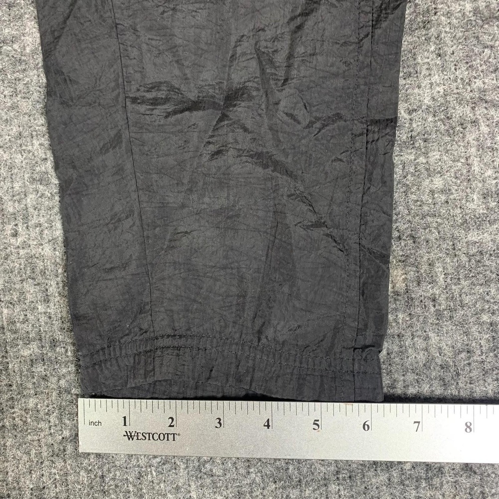 VTG Reebok Pants Mens Small Black Track Pants Taffeta Drawstring 90s Retro Baggy - Picture 9 of 12